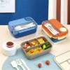 ظرف غذای مستطیل 4 خونه جاسسی کد 1774 ابی